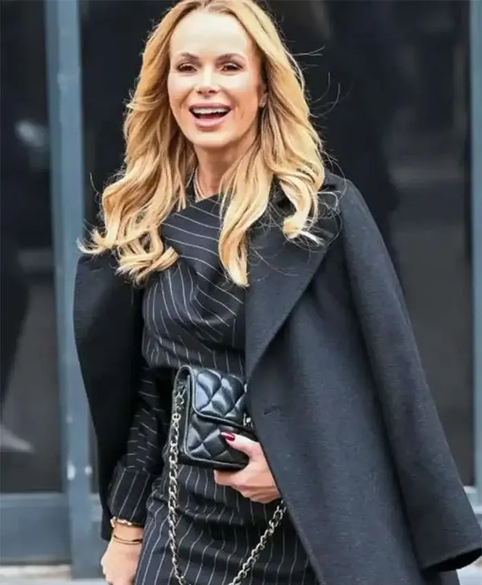 Amanda Holden Black Wool Coat For Sale