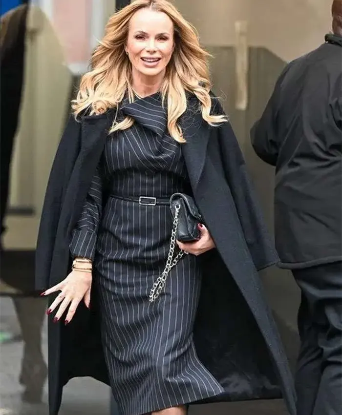 Amanda Holden Black Wool Coat