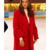 Amber Stevens West The Christmas Showdown Red Coat For Sale