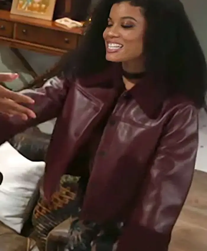 Ambyr Michelle Beyond The Gates Maroon Leather Jacket