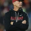 American Football Coach Kalen Deboer Alabama Sideline Black Pullover Hoodie Front