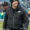 American Football Coach Nick Sirianni Philadelphia Eagles Sideline Black Bomber Jacket