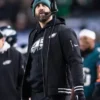 American Football Coach Nick Sirianni Philadelphia Eagles Sideline Black Jacket