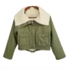 Ana Garcia All Her Fault S01 Green Sherpa Jacket For Sale