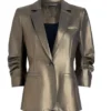 Anita Dupree Beyond the Gates Gold Metallic Blazer For Sale