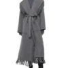 Ashley Morgan Beyond the Gates Grey Fringe Coat For Sale