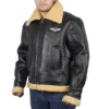 Aviator B3 RAF Flight Black Leather Bomber Jacket