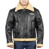 Aviator B3 RAF Flight Black Shearling Leather Jacket