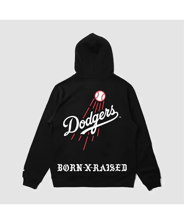 Born x Raised Dodgers Trademark Pullover Hoodie Black Back