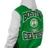 Boston Celtics New Era Kelly Green Throwback Prep Chenille Full-Snap Hooded Jacket