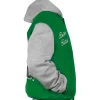 Boston Celtics New Era Kelly Green Throwback Prep Chenille Full-Snap Jacket