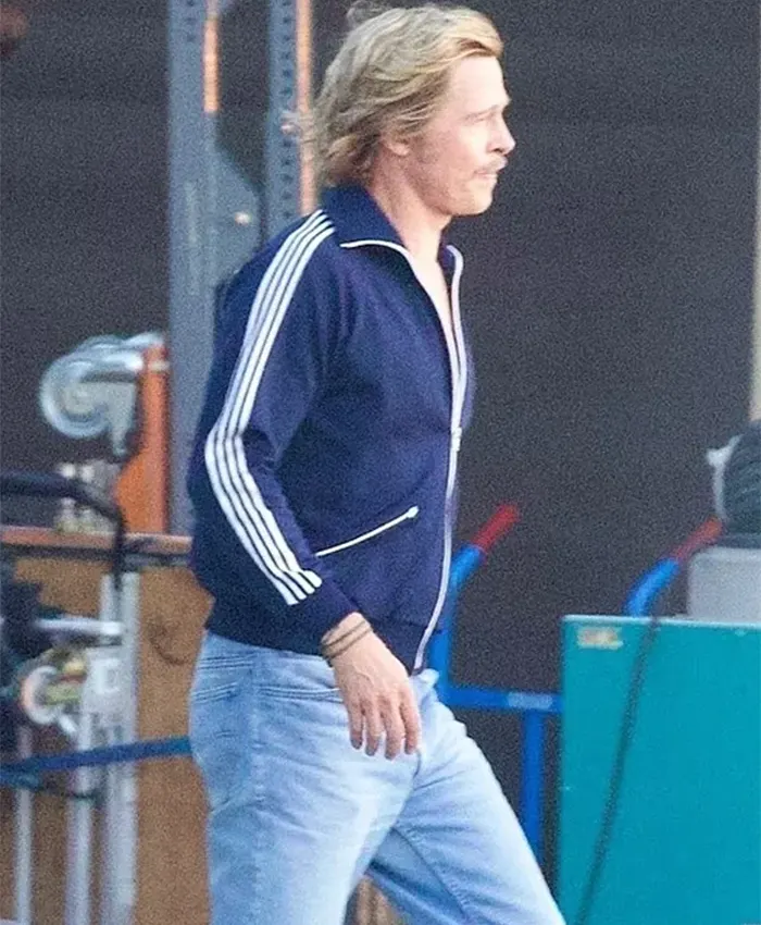 Brad Pitt The Adventures of Cliff Booth Track Jacket For Sale