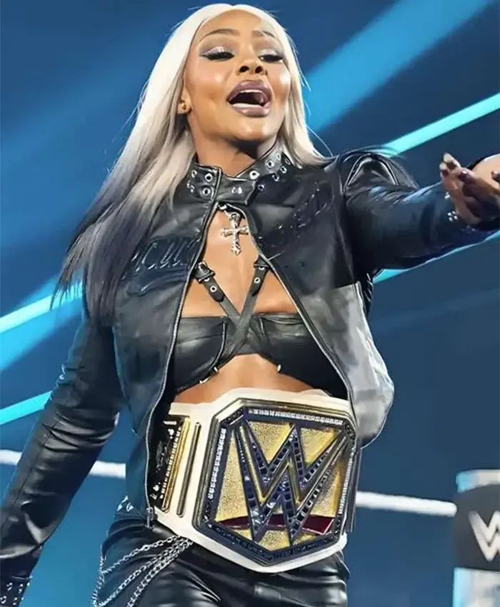 Buy Jade Cargill Smackdown 2025 Black Leather Jacket