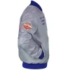 Buy NY Rangers Team OG 2.0 Silver Satin Bomber Jacket