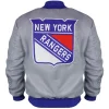 Buy NY Rangers Team OG 2.0 Silver Satin Bomber Jacket For Men and Women