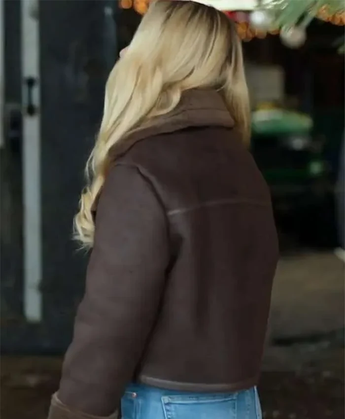 Buy Natalie Hall A Wild West Christmas Brown Shearling Jacket