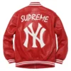 Buy Supreme NY Yankees Full-Zip Leather Varsity Jacket