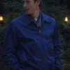 Callum Turner Eternity Blue Cotton Jacket For Sale