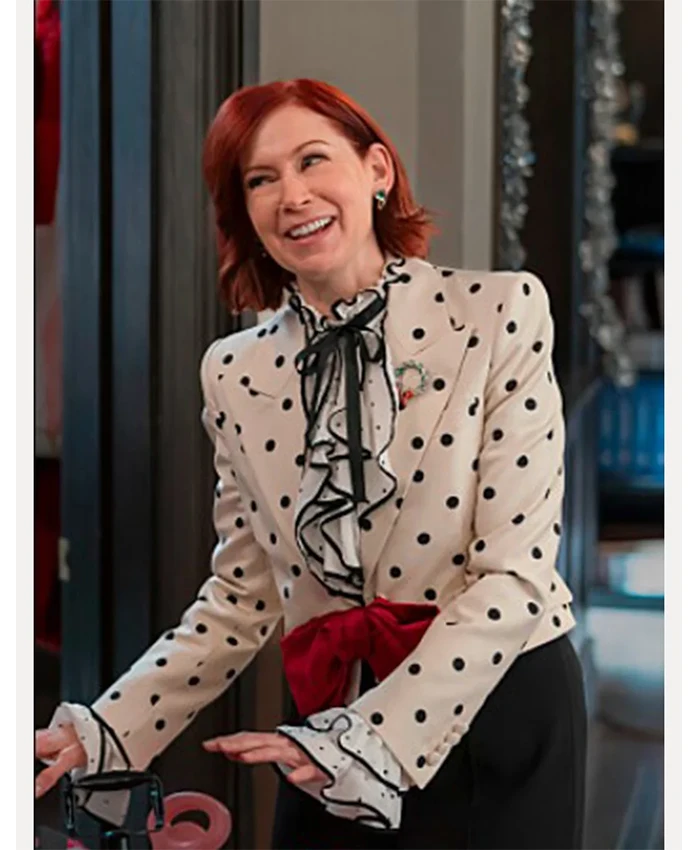 Carrie Preston Elsbeth S03 Polka Dot Crop Blazer