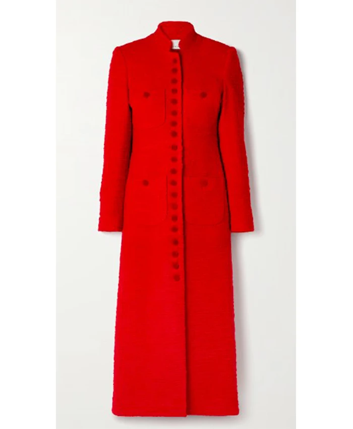 Carrie Preston Elsbeth S03 Red Button Down Coat For Sale