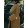 Carrie Preston Elsbeth S03 Yellow Fur Coat