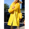 Carrie Preston Elsbeth S03 Yellow Fur Coat For Sale