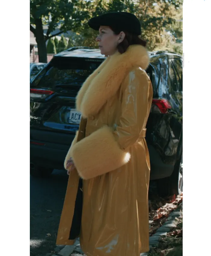 Carrie Preston Elsbeth S03 Yellow Fur Coat