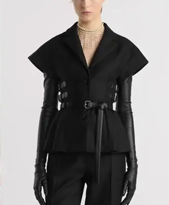 Carrington Lane Alls Fair S01 Black Wide Collar Vest For Sale