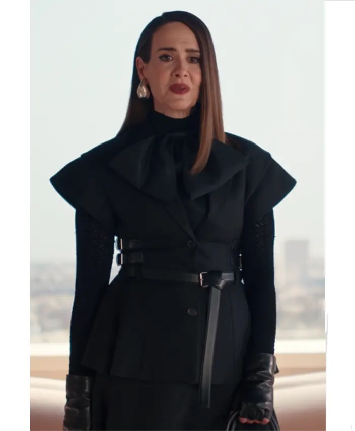 Carrington Lane Alls Fair S01 Black Wide Collar Vest