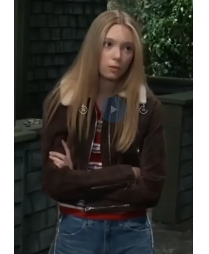 Charlotte Cassadine General Hospital Suede Sherpa Jacket