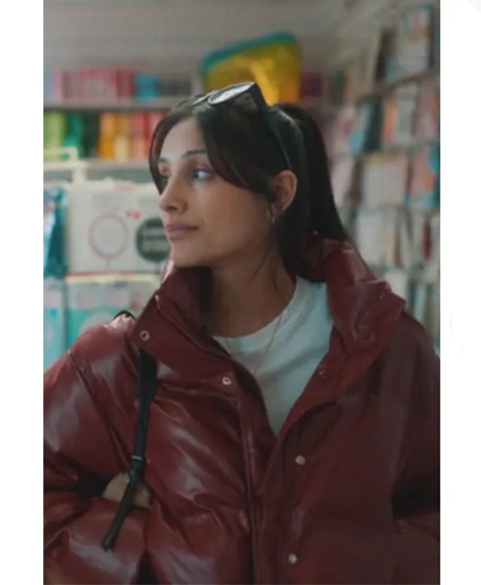 Cherry Daddy Issues S02 Burgundy Puffer Jacket