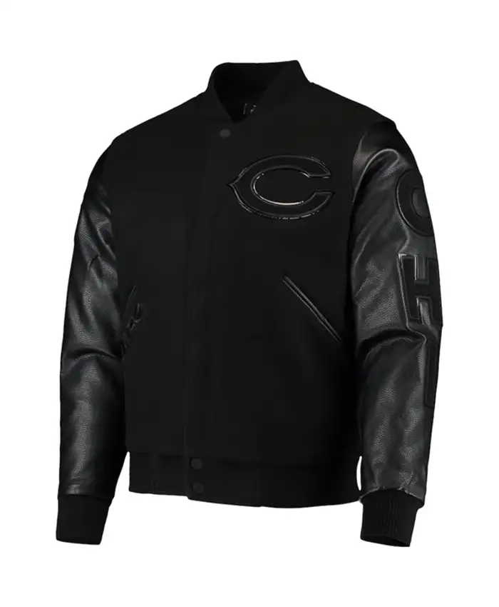 Chicago Bears Black Varsity Jacket