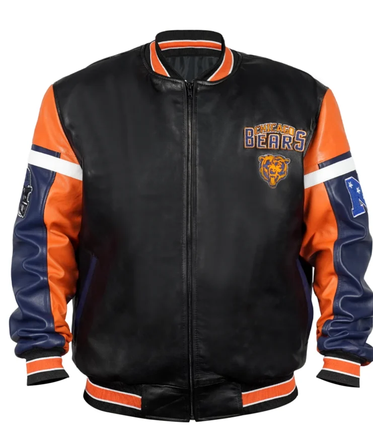 Chicago Bears Bomber Leather Jacket