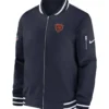 Chicago Bears Navy Blue Coach Bomber Jacket