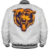 Chicago Bears Retro Classic White and Black Rib Varsity Jacket