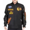 Chicago Blackhawks Animal Patches Black Bomber Jacket
