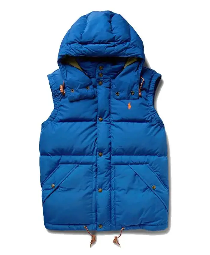 Chloe Tucker Caine Owning Manhattan S02 Blue Puffer Vest For Sale