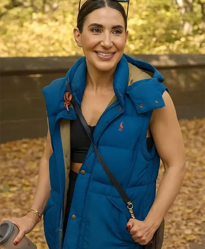 Chloe Tucker Caine Owning Manhattan S02 Blue Puffer Vest