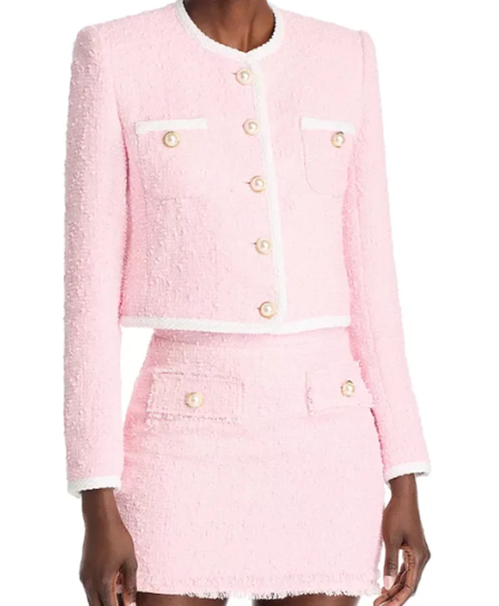 Chloe Tucker Owning Manhattan S02 Pink Tweed Jacket For Sale