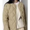 Claire Ripple S01 Beige Quilted Jacket For Sale