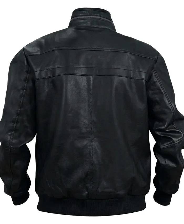 Cobra Kai Leather Jacket Black Back