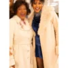 Corbin Reid The Christmas Showdown Off White Fur Coat For Sale
