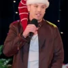 Craig Geoghan Finding Mr Christmas Brown Leather Jacket