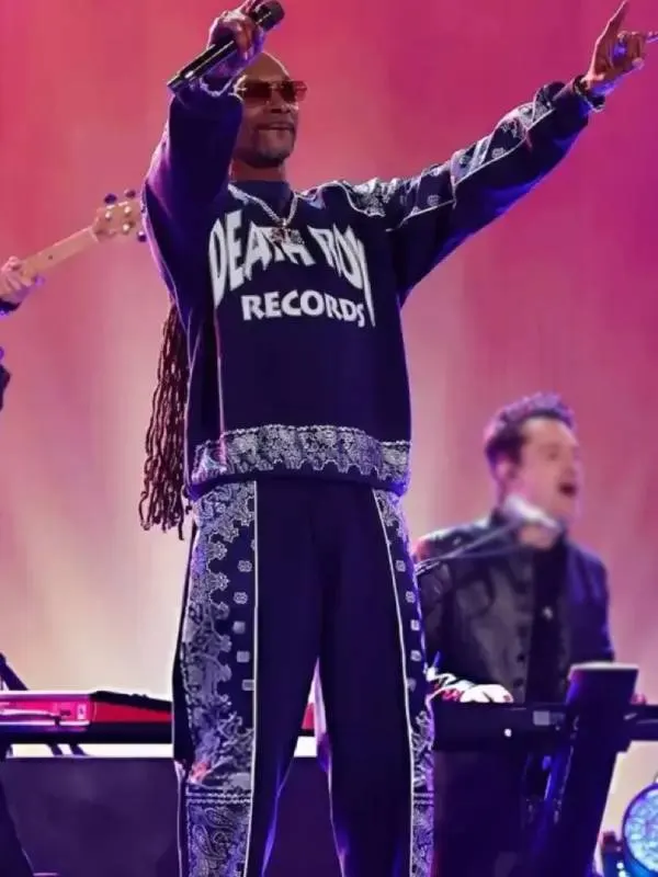 DEATH ROW RECORDS The Voice Season 28 Finale Snoop Dogg Blue Tracksuit