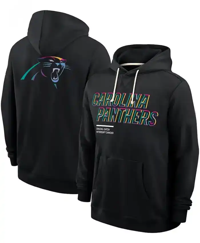 Dave Canales Carolina Panthers Sideline Black Pullover Hoodie