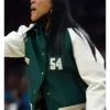 Dawn Staley Green and White Letterman Jacket
