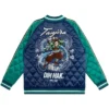 Demon Slayer Kimetsu no Yaiba Tanjiro Kamado Souvenir Quilted Varsity Jacket