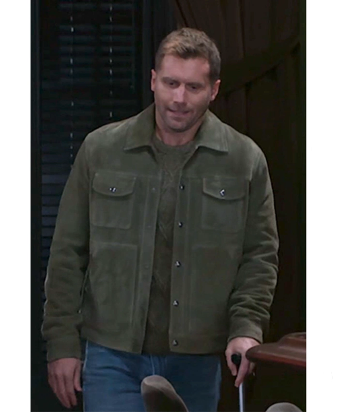 Derek Baldwin Beyond the Gates Green Suede Jacket