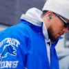 Detroit Lions Devin Booker Jacket- side closeup