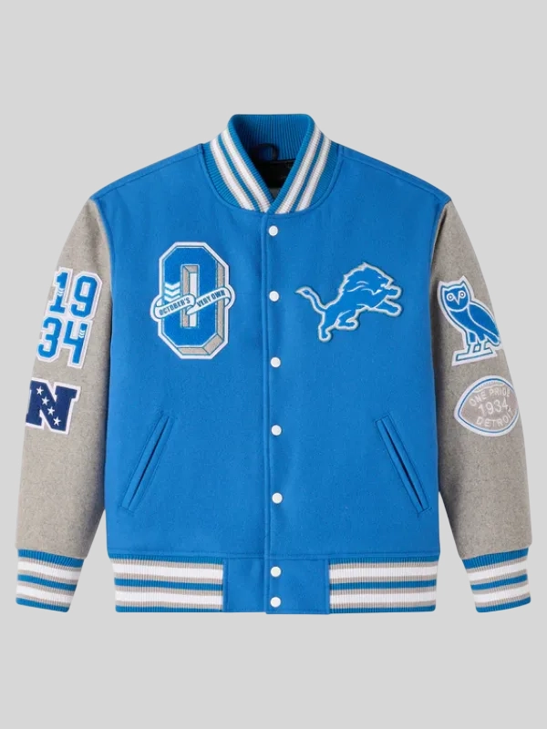 Detroit Lions OVO 2025 Varsity Jacket